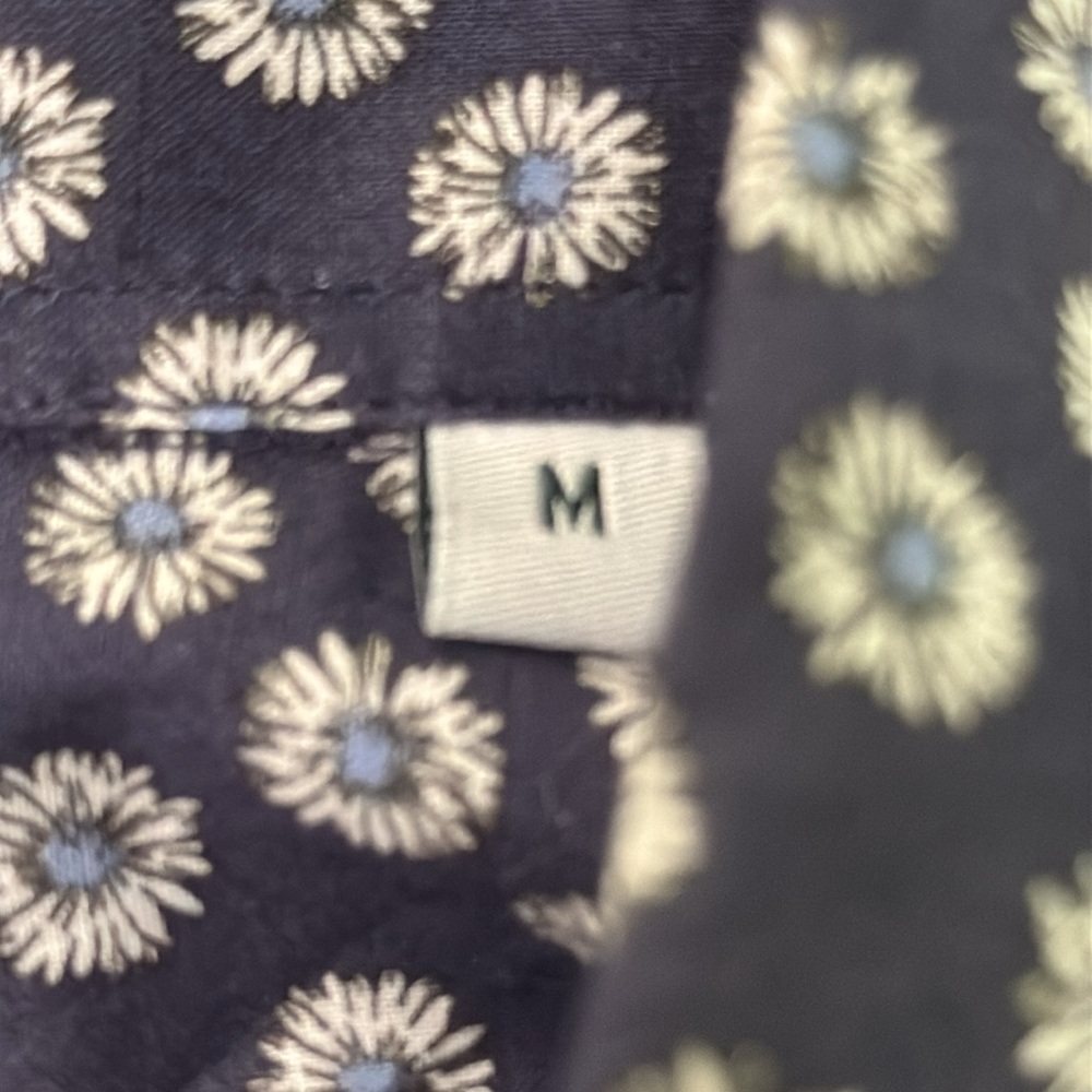 Alan Paine Fleetwood Classic Button-Up Floral Shirt Size Medium - Picture 9 of 12